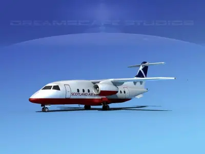 Dornier 328Jet Scot Airways 3D model