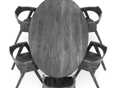 Dining set 36 Free 3D model