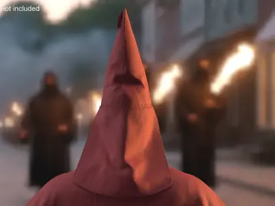 Red Mask Ku Klux Klan 3D model