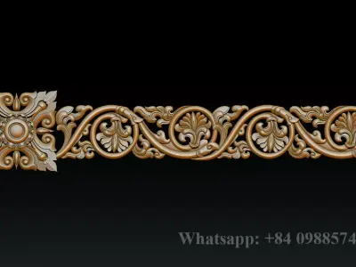  Ornament- Border-Relief- STL- CNC- Router- Decor- Carving Free 3D print model