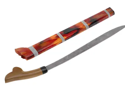 Parang Knife Low-poly 3D model