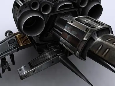 3DRT - Sci-Fi Gunship 2 Low-poly 3D model