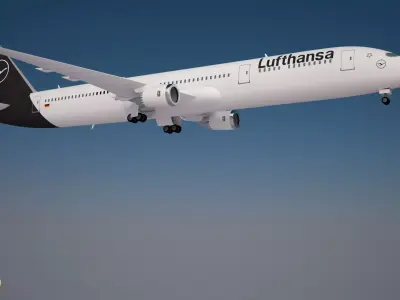 Lufthansa 787-9 Dreamliner 3D model