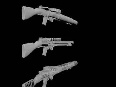 Lewis Gun 01 3D model