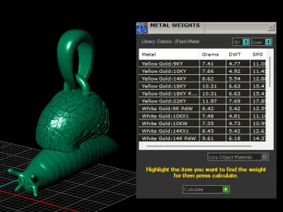 SNAIL INSECT PENDANT 3D PRINTABLE MODEL 3D print model