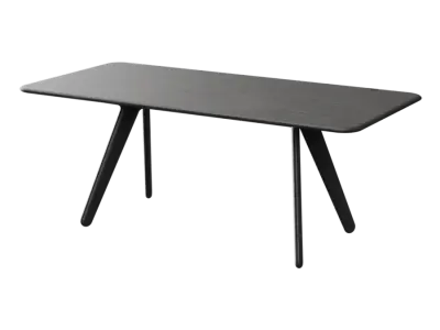  Replica Rounded Table Model, Black 
