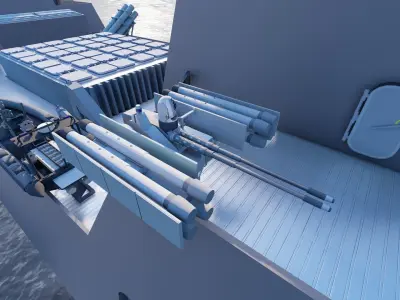 Frigate type-Warship 3D model