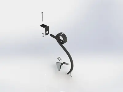 WG 000 - Spring rack R-L Low-poly 3D model