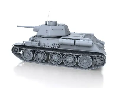 T-34-76 - Model 1943 - Factory 112 - Soviet Medium Tank  3D model
