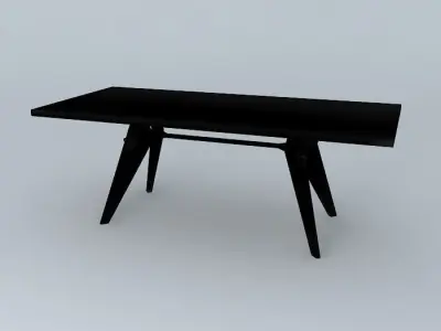 Small EM Table Jean Prouvé 1950 Free 3D model