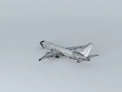 Template Boeing 767400ER PROPER TEMPLATE Free 3D model