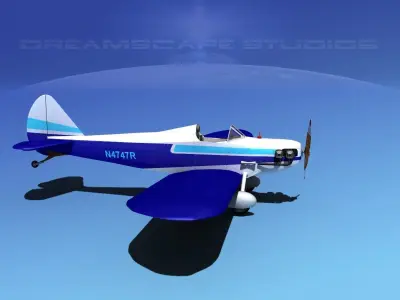 Flybaby airplane flying in sky 3D model