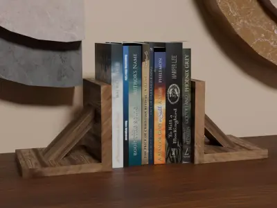 Basic DIY Wood Book Ends Free low-poly 3D model