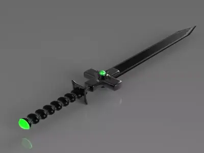 Sci-fi Sword Low-poly 3D model order