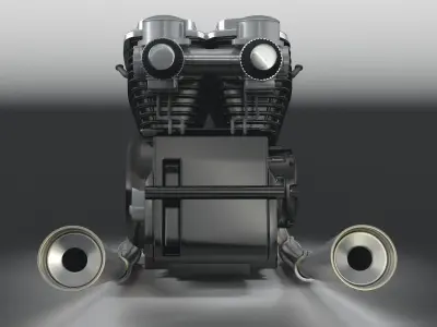 Motorcycle Engine 3D model