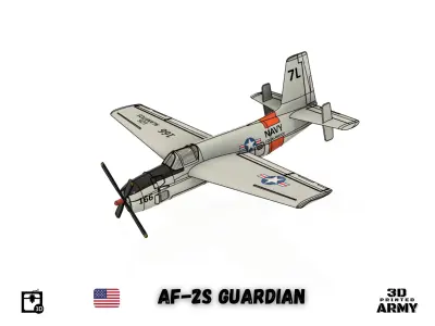 Grumman AF-2S GUARDIAN - STL files for 3D printer - Scale model 3D print model