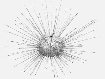 Sea urchin Low-poly 3D model