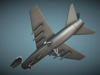 Vought LTV A-7E Corsair II - 3D Printable Model 3D print model