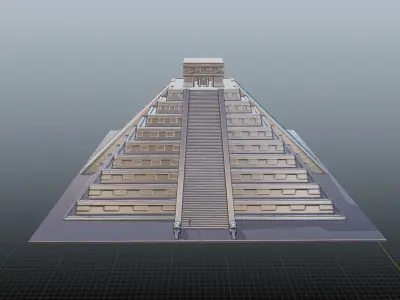 Chichen Itza Rebuilt Landscape and 3D Printable 3D model