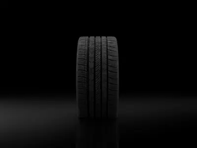 Michelin Pilot Sport 4 Tire and Corvette Rim Free 3D model