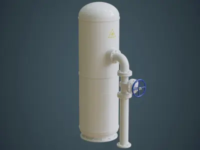Indoor Gas Storage 1A Low-poly 3D model