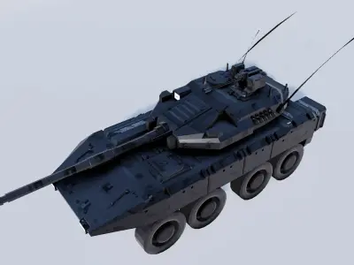 Tank Destroyer Low poly Low-poly 3D model