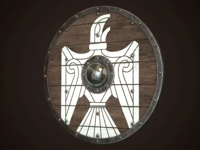 Viking Shield 03 Low-poly 3D model