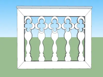 indian jodhpuri stone jali 3d modal Low-poly 3D model