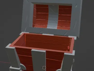 wooden chest Free low-poly 3D model