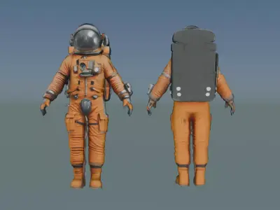 SPACESUIT Orange ACES Features and Specifications Free 3D model