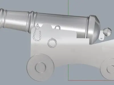 3D Naval Cannon ball Antique  higth quality  3D model