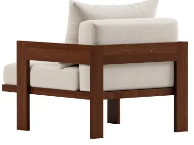 Alison Iroko Outdoor chair 3D model