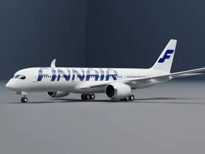Airbus A350-900 XWB Finnair 3D model