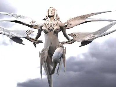 Angel of Abundance wall mount 1 3D model