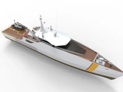 Coastguard Patrol Ship 3D model