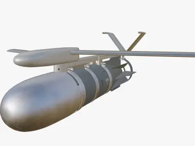 FAB-1500M54 UMPK Russian 1500KG Glide Bomb Game Ready PBR Low-poly 3D model