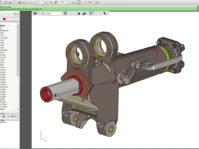 P-51BC and Early D Mustang Tail Wheel Shock Housing Sub Assembly 3D print model