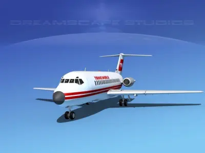 Douglas DC-9-20 Trans World Airways 2 3D model
