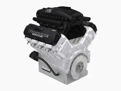 Proline 481x engine Low-poly 3D model