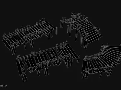 Fishing village asset 04 Low-poly 3D model