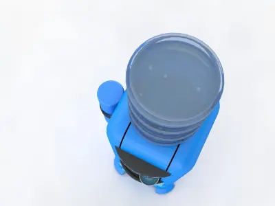 Whimsical Water Fountain Low-poly 3D model