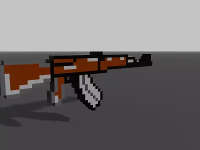 ak 47 assault rifle 3D model