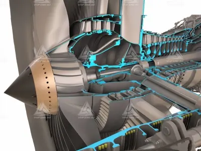 SolidWorks cfm56-7b Complete model 3D model