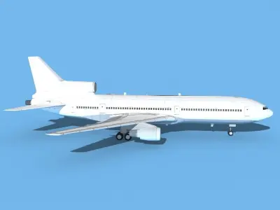 Lockheed L1011 Unmarked 1 3D model
