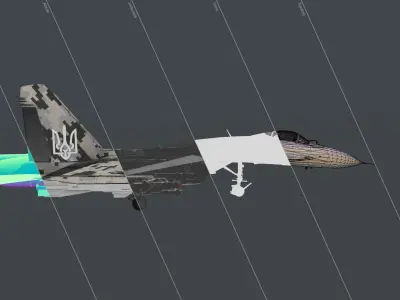 Mig-29 Ukrainian edition Low-poly 3D model