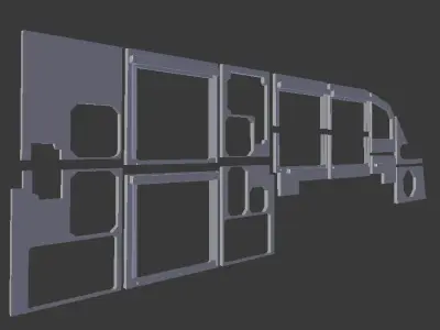 Airbus A320 MIP Panels Ready to 3d Print 3D print model