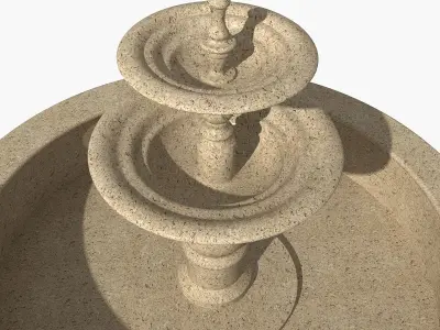 Granite fountain 2 Free 3D model