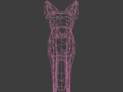Low Poly Fox Low-poly 3D model