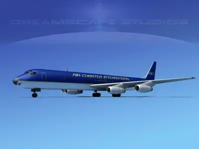 Douglas DC-8-63 Air Charter Intl 3 3D model