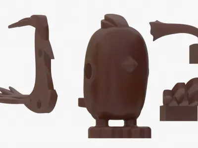 detailed lego bird 3D model